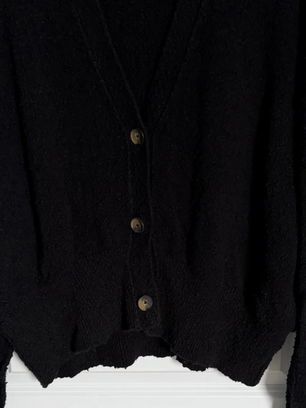 Free People Black Found My Friend Cardigan Sweater Size Large 54974